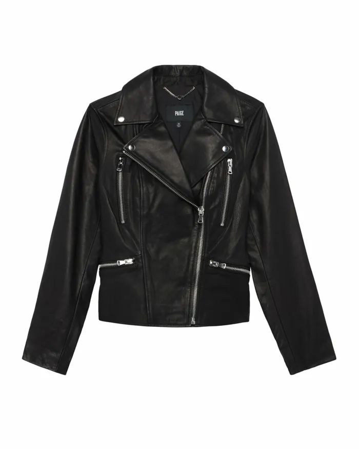 20th Anniversary Capsule Zeppelin Moto Jacket 8211 Black Leather Women PAIGE Jackets and Coats