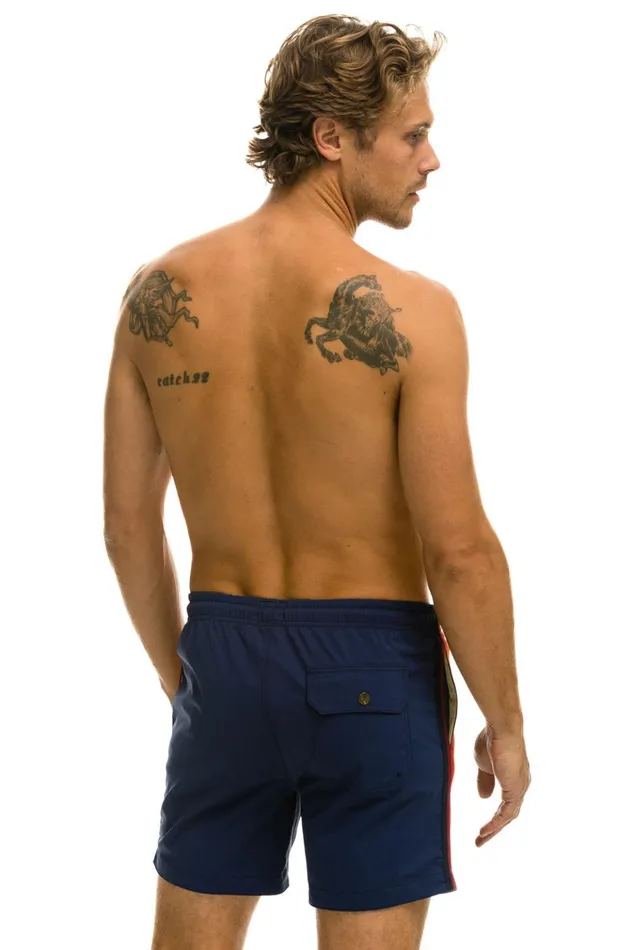 5 STRIPE FLEX SHORTS 8211 NAVY Men Aviator Nation Boardshorts