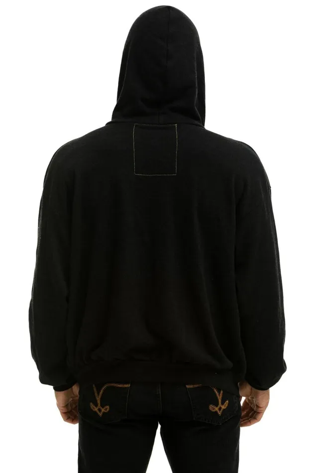 5 STRIPE HOODIE 8211 BLACK NEON RAINBOW Women Aviator Nation Hoodies