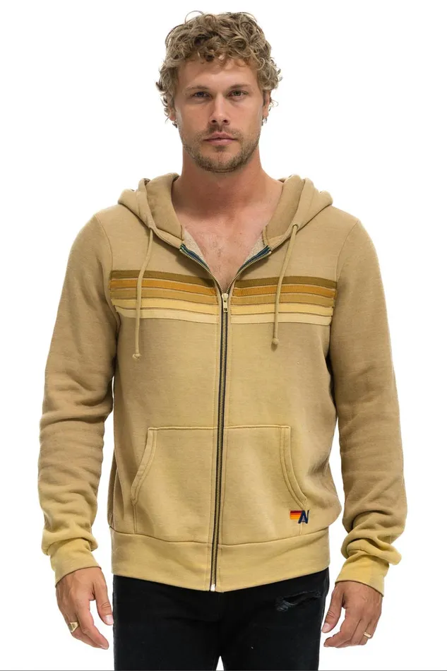5 STRIPE HOODIE 8211 FADED TAN Women Aviator Nation Hoodies
