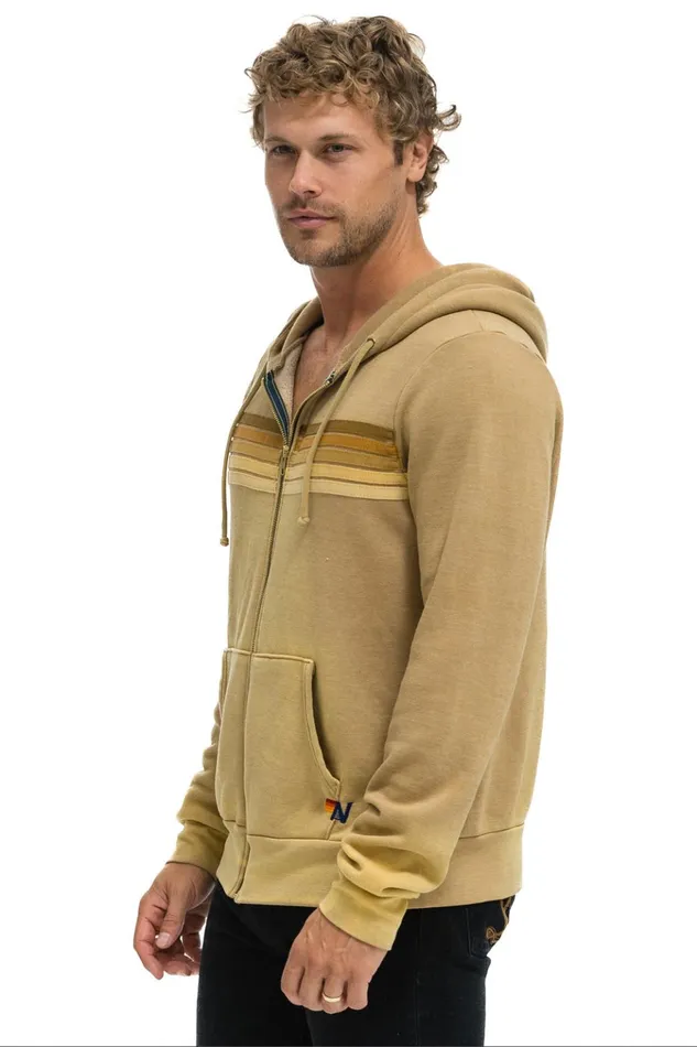 5 STRIPE HOODIE 8211 FADED TAN Women Aviator Nation Hoodies