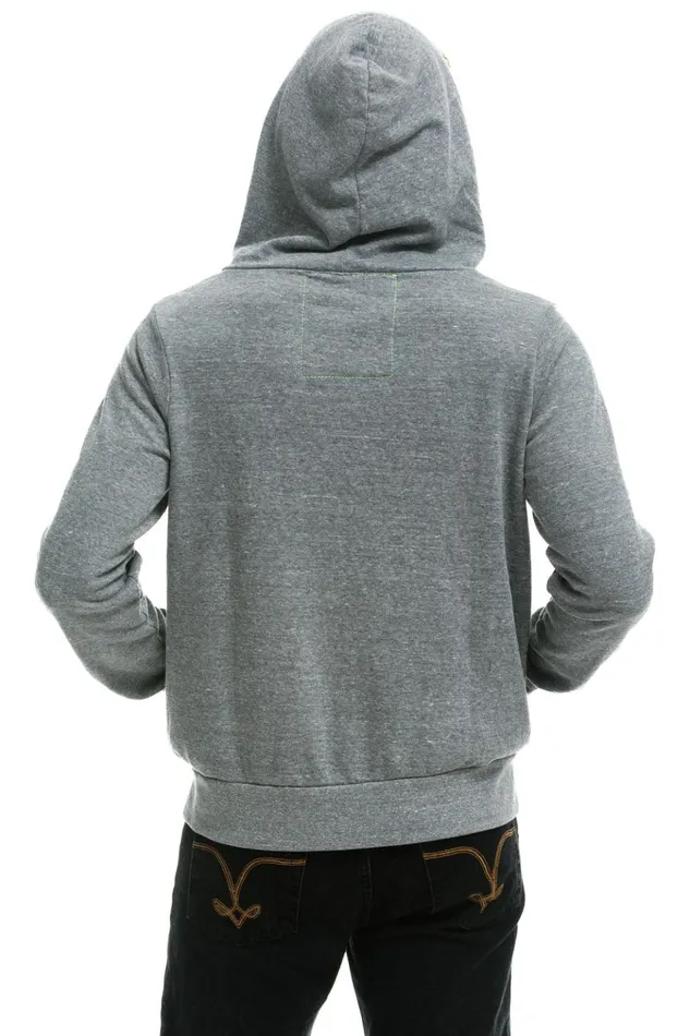 5 STRIPE HOODIE 8211 HEATHER GREY BLUE Women Aviator Nation Hoodies