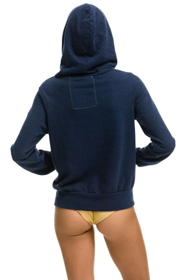 5 STRIPE HOODIE 8211 NAVY BLUE Women Aviator Nation Hoodies