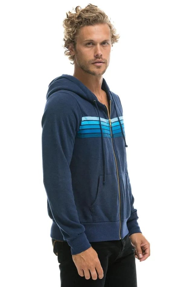 5 STRIPE HOODIE 8211 NAVY BLUE Women Aviator Nation Hoodies