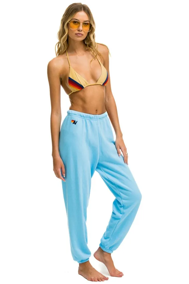 5 STRIPE SWEATPANTS 8211 SKY 2 Women Aviator Nation Sweatpants