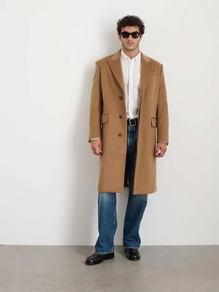 Abram Top Coat In Wool Men Alex Mill Jackets Coats
