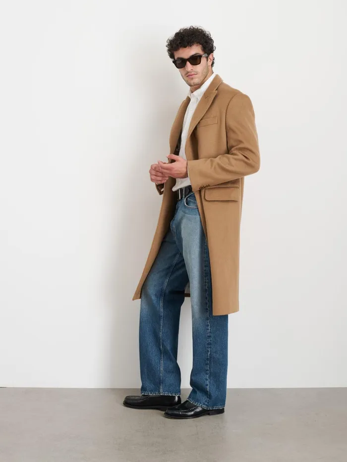 Abram Top Coat In Wool Men Alex Mill Jackets Coats