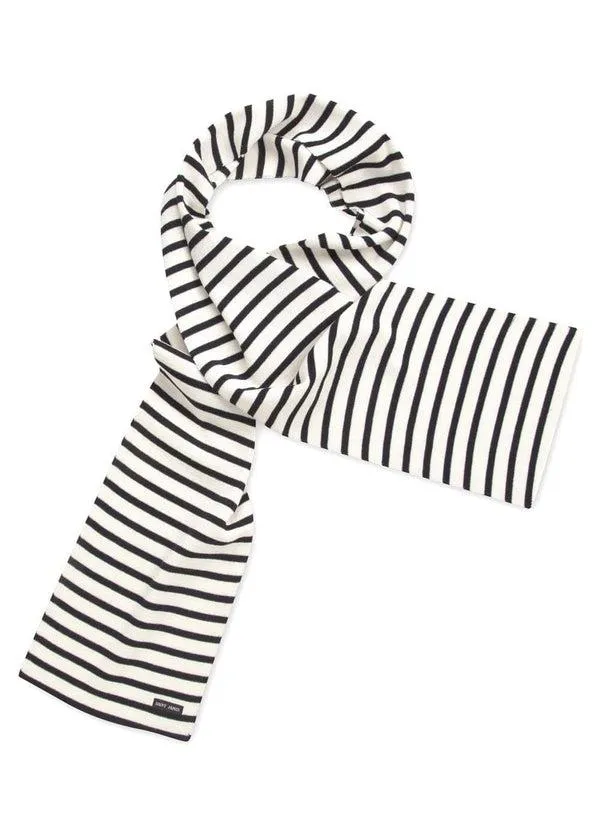 Accessories DUGUAY Ivory Navy Saint James Scarves