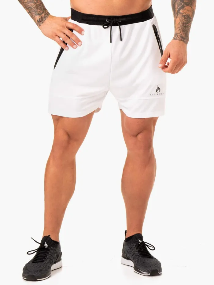 Action Mesh Short 8211 White Men Ryderwear Gym Shorts
