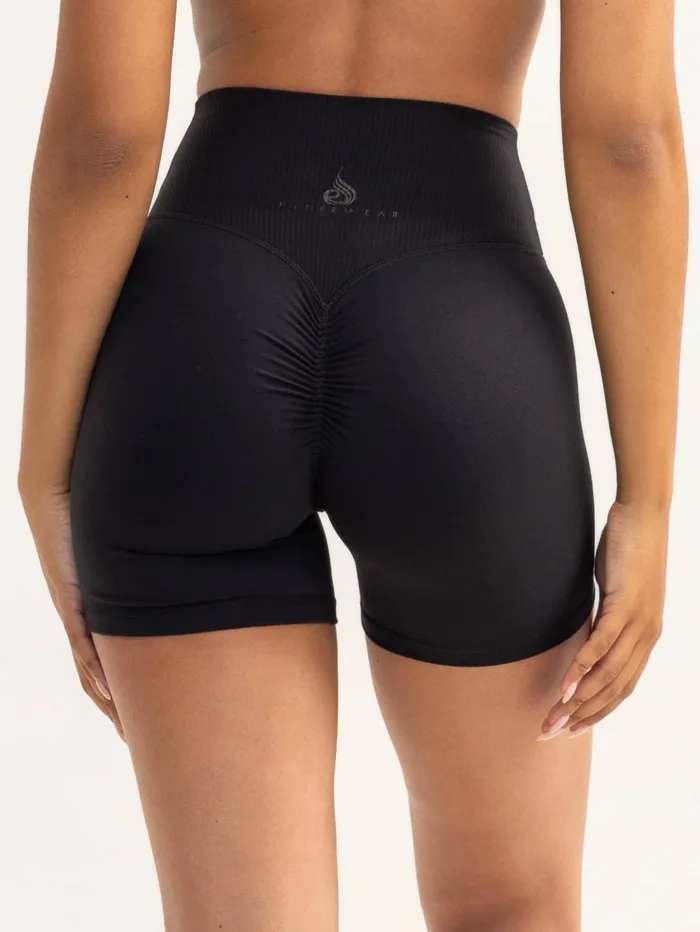 Activate Cross Over Scrunch Shorts 8211 Black Women Ryderwear Gym Shorts