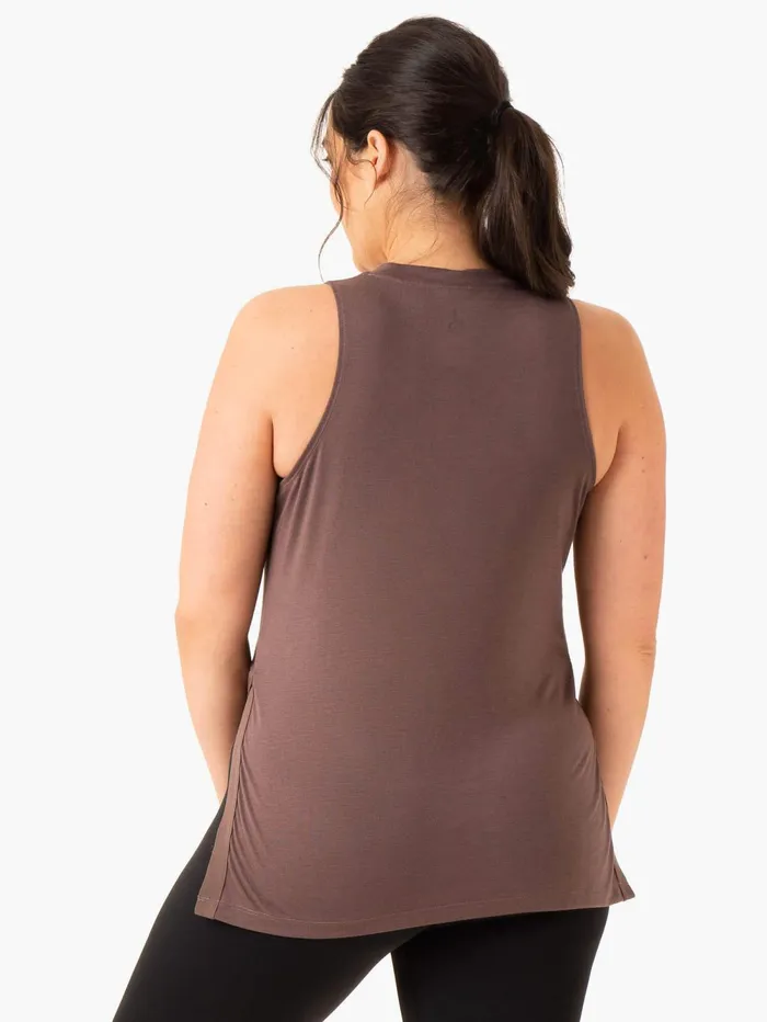Active Bump Tank 8211 Chocolate Women Ryderwear Tops