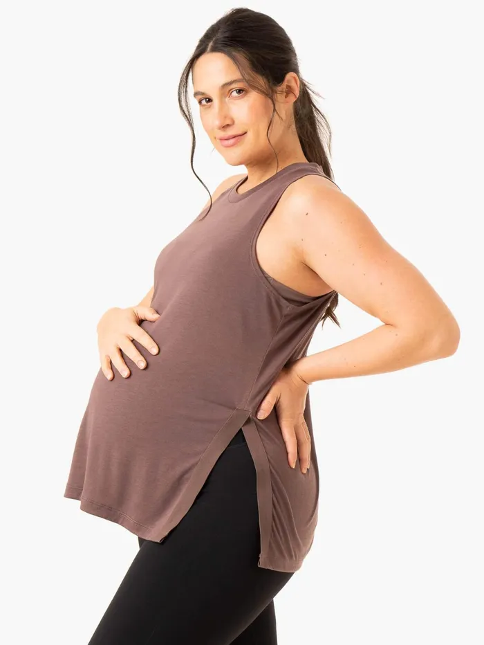 Active Bump Tank 8211 Chocolate Women Ryderwear Tops