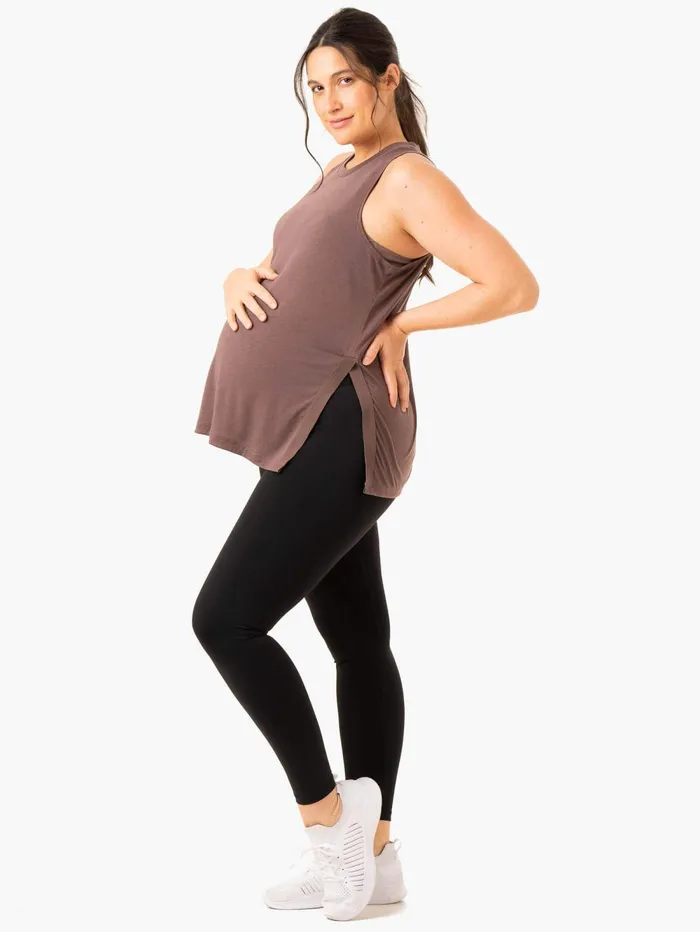Active Bump Tank 8211 Chocolate Women Ryderwear Tops