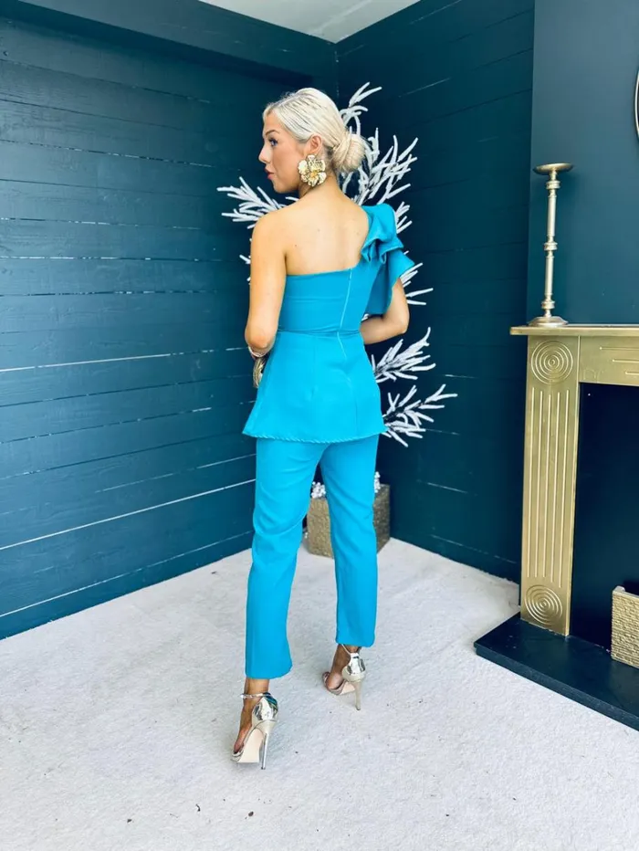 Addison Occasion 2 Piece Teal Womens Canella Lane Suits and Blazers