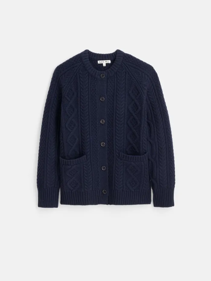 Agnes Cardigan Navy Women Alex Mill Sweaters