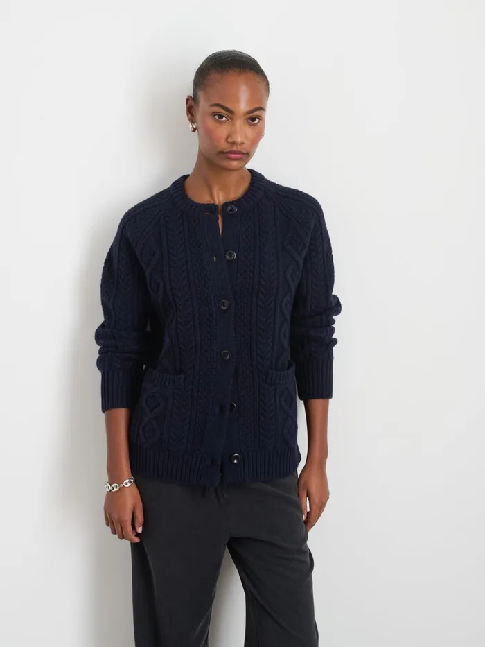 Agnes Cardigan Navy Women Alex Mill Sweaters
