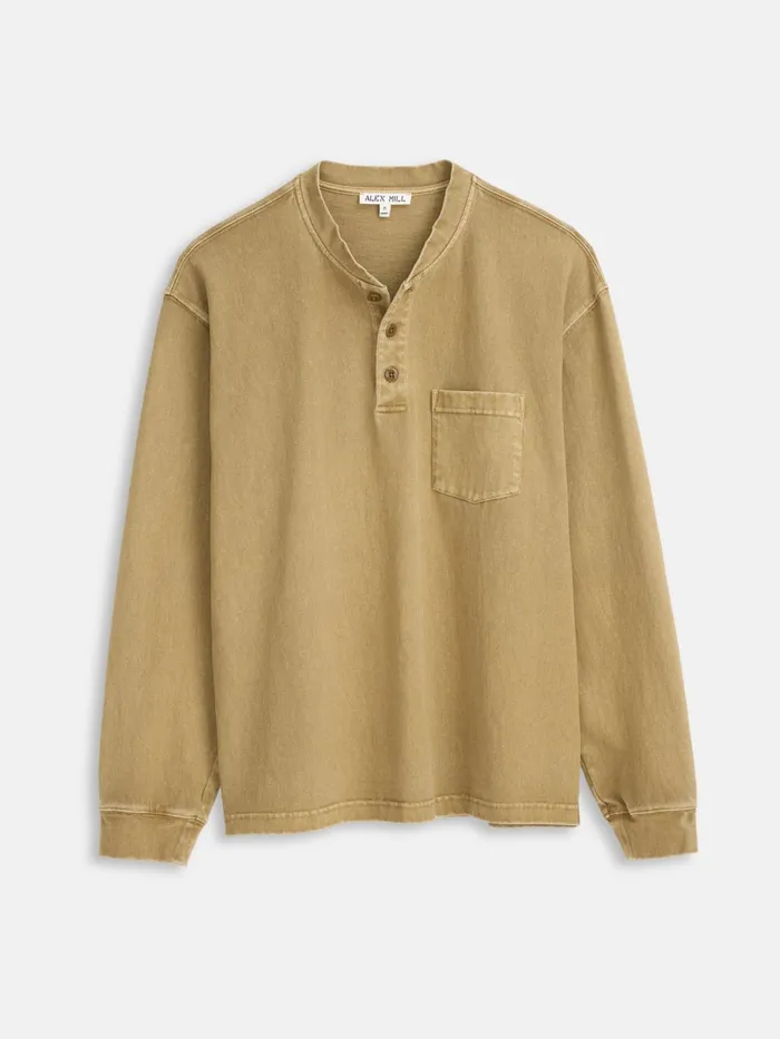 Alan Henley In Heavyweight Cotton Khaki Men Alex Mill Tees Polos
