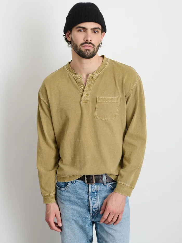 Alan Henley In Heavyweight Cotton Khaki Men Alex Mill Tees Polos