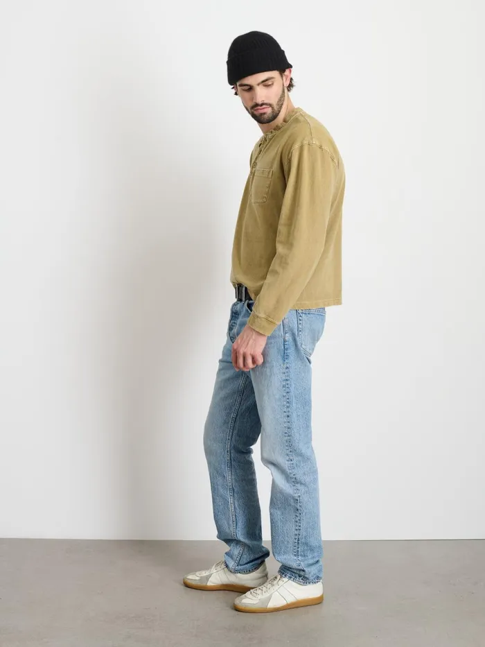 Alan Henley In Heavyweight Cotton Khaki Men Alex Mill Tees Polos