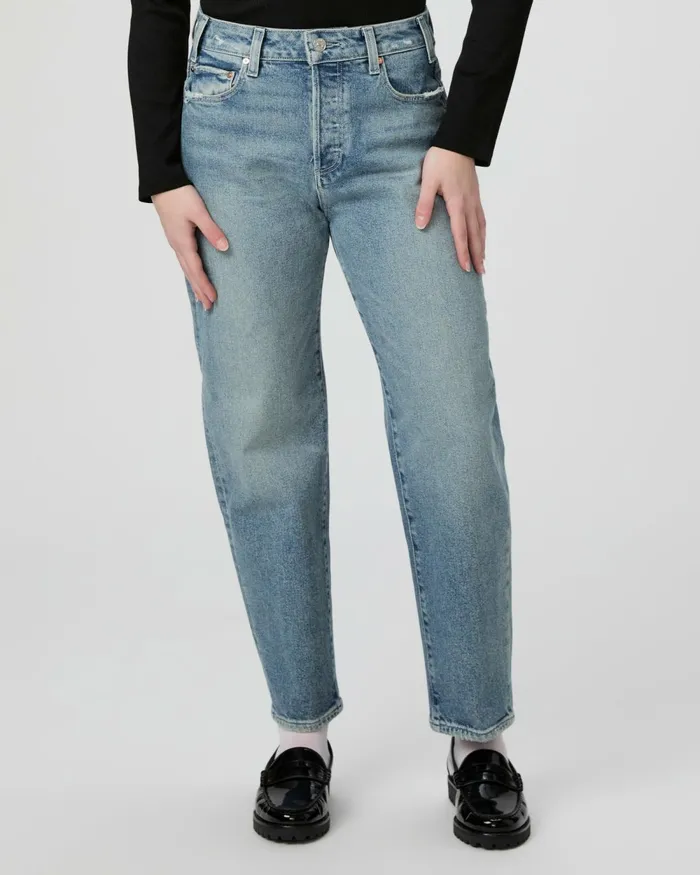 Alexis Petite Barrel Leg Jean 8211 Cats Meow Distressed Women PAIGE Barrel Leg