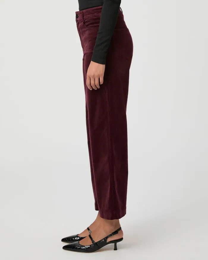 Anessa Wide Leg Pant 8211 Dark Oxblood Corduroy Women PAIGE Pants Anessa Wide Leg Pant 8211 Dark Oxblood Corduroy Women PAIGE Pants