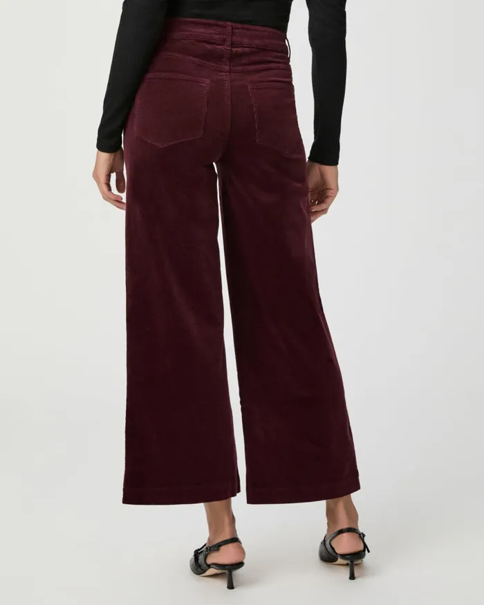 Anessa Wide Leg Pant 8211 Dark Oxblood Corduroy Women PAIGE Pants Anessa Wide Leg Pant 8211 Dark Oxblood Corduroy Women PAIGE Pants