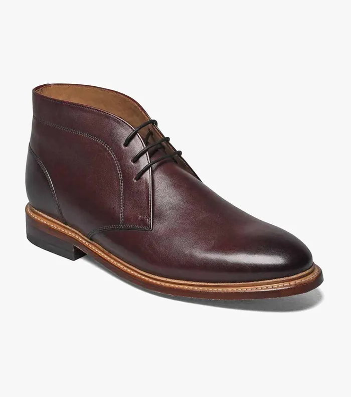 Annuity Plain Toe Chukka Boot Burgundy Men Florsheim Dress Shoes