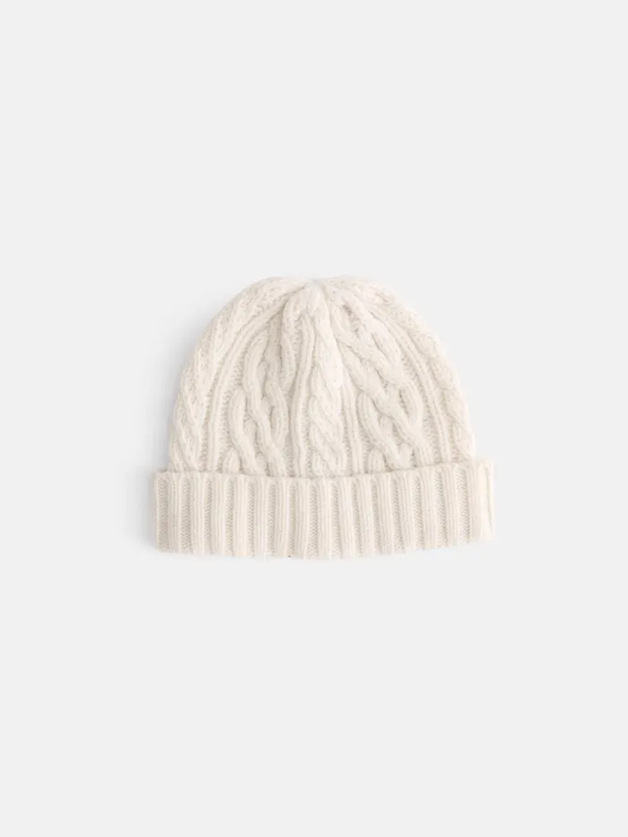 Aran Cable Beanie In Wool Arctic Women Alex Mill