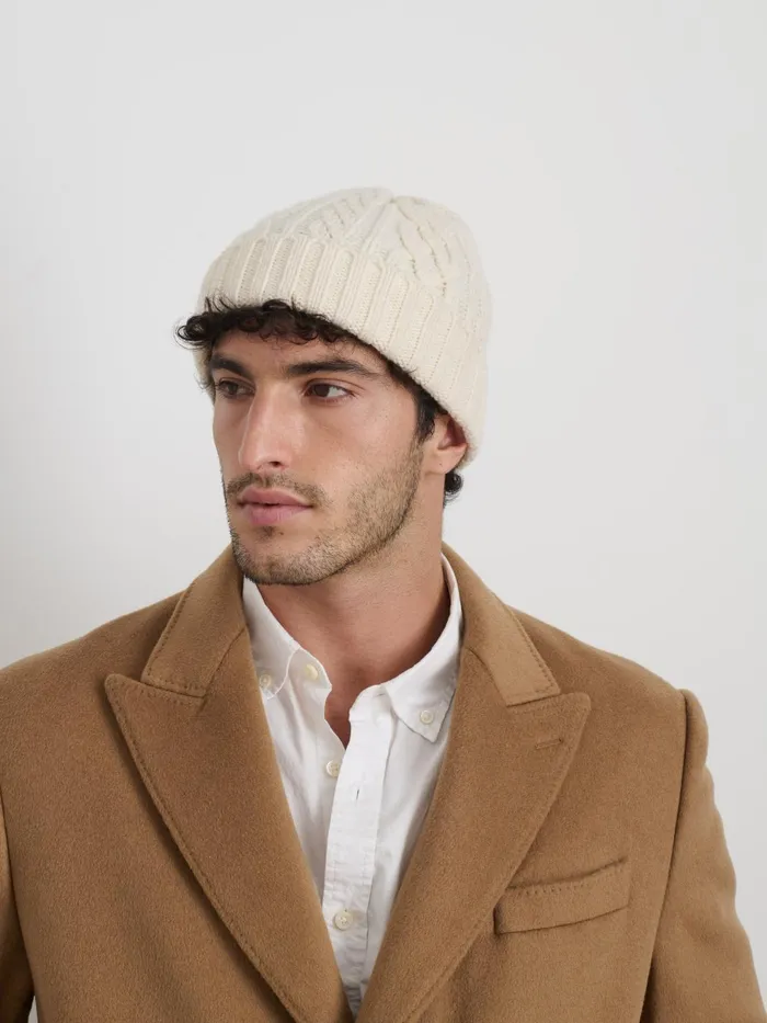 Aran Cable Beanie In Wool Arctic Women Alex Mill Aran Cable Beanie In Wool Arctic Women Alex Mill