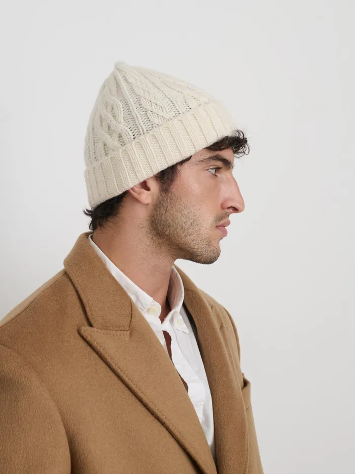 Aran Cable Beanie In Wool Arctic Women Alex Mill Aran Cable Beanie In Wool Arctic Women Alex Mill