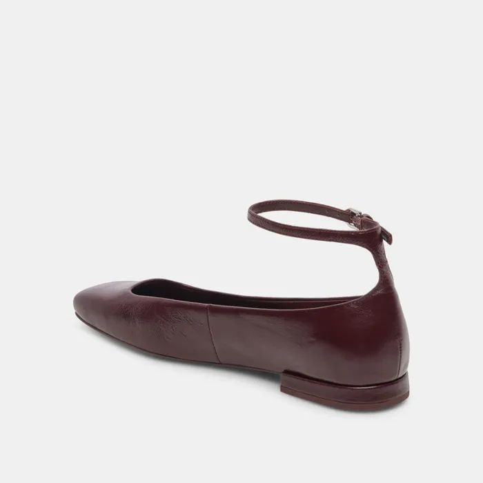 Ashya Ballet Flats Wine Crinkle Patent Women Dolce Vita Flats and Loafers