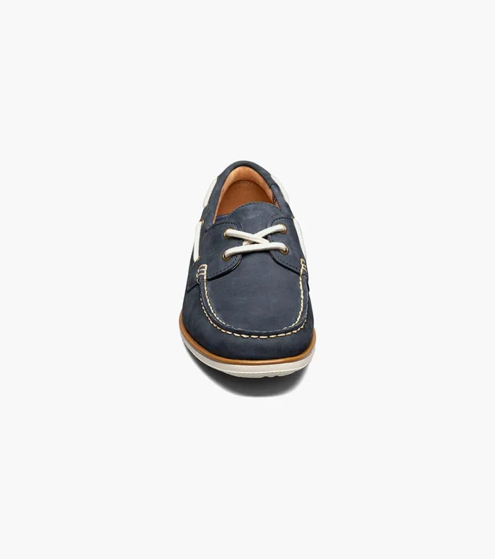 Atlantic Moc Toe Boat Shoe Navy Men Florsheim Casual Shoes