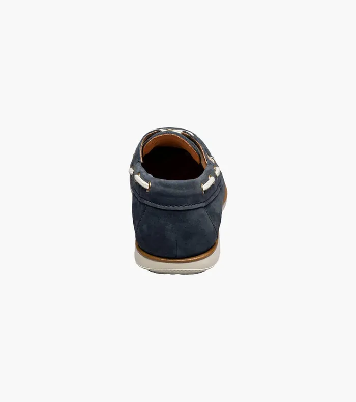 Atlantic Moc Toe Boat Shoe Navy Men Florsheim Casual Shoes
