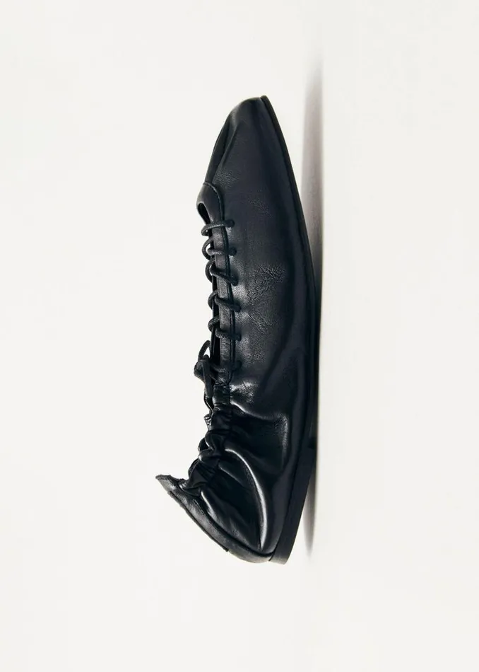 Aureline Black Leather Ballet Flats Women ALOHAS Ballet Flats