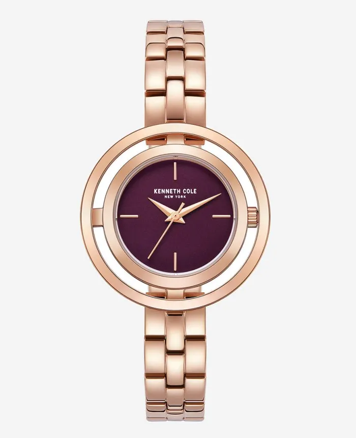 Automatic Transparency Water Resistant Bracelet Watch Rose Gold Women Kenneth Cole Watches Automatic Transparency Water Resistant Bracelet Watch Rose Gold Women Kenneth Cole Watches