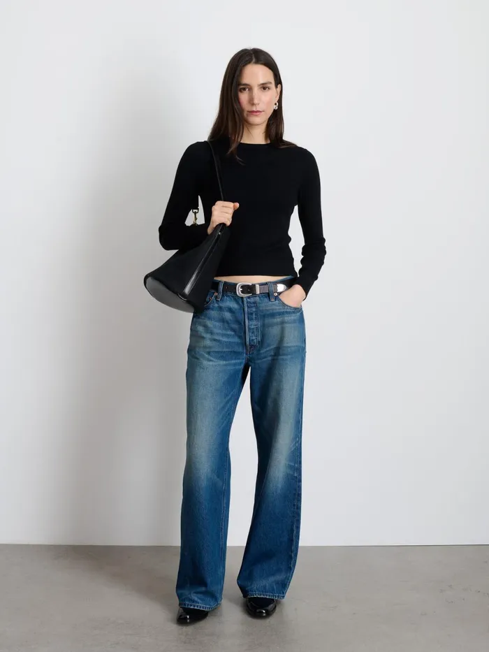 Ava Sweater Tee Black Women Alex Mill Sweaters Ava Sweater Tee Black Women Alex Mill Sweaters