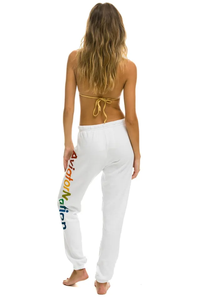 AVIATOR NATION ASPEN SWEATPANTS 8211 WHITE Women Aviator Nation Sweatpants