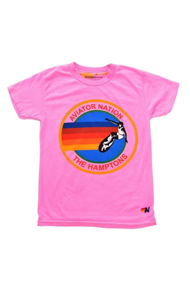AVIATOR NATION HAMPTONS KIDS TEE 8211 NEON PINK Kids Aviator Nation Kid039s Tees