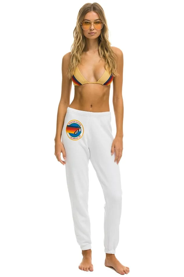 AVIATOR NATION LA JOLLA SWEATPANTS 8211 WHITE Women Aviator Nation Sweatpants