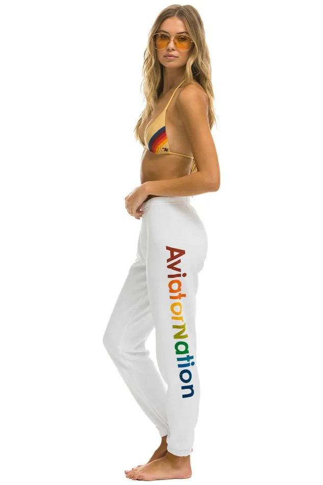 AVIATOR NATION LA JOLLA SWEATPANTS 8211 WHITE Women Aviator Nation Sweatpants