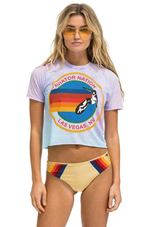 AVIATOR NATION LAS VEGAS BOYFRIEND TEE 8211 TIE DYE BUBBLE GUM Women Aviator Nation Tees AVIATOR NATION LAS VEGAS BOYFRIEND TEE 8211 TIE DYE BUBBLE GUM Women Aviator Nation Tees