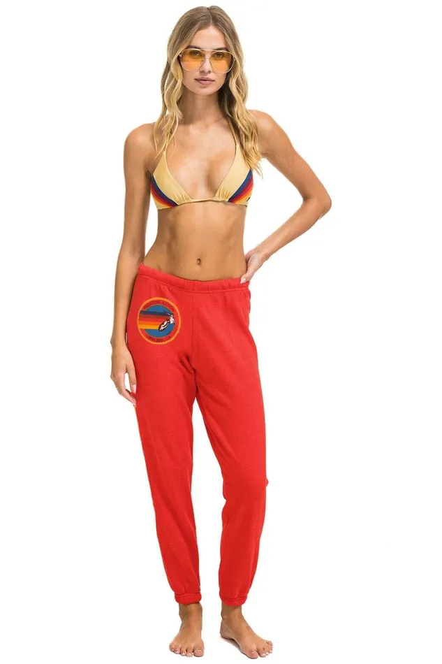 AVIATOR NATION MALIBU SWEATPANT 8211 RED Women Aviator Nation Sweatpants