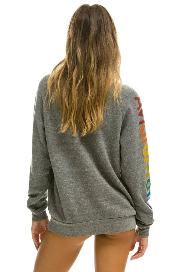 AVIATOR NATION MILL VALLEY SWEATSHIRT 8211 HEATHER GREY Men Aviator Nation Sweatshirts