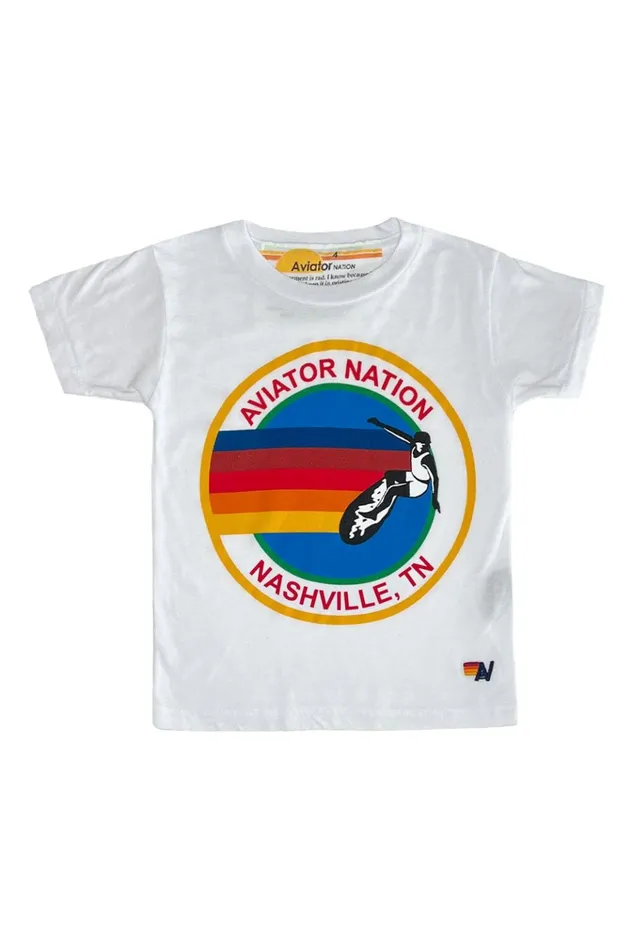 AVIATOR NATION NASHVILLE KIDS TEE 8211 WHITE Kids Aviator Nation Kid039s Tees