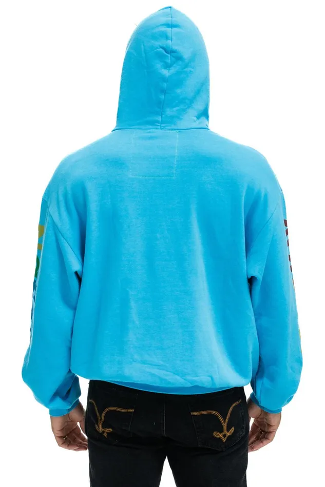 AVIATOR NATION NASHVILLE RELAXED PULLOVER HOODIE 8211 NEON BLUE Women Aviator Nation Hoodies