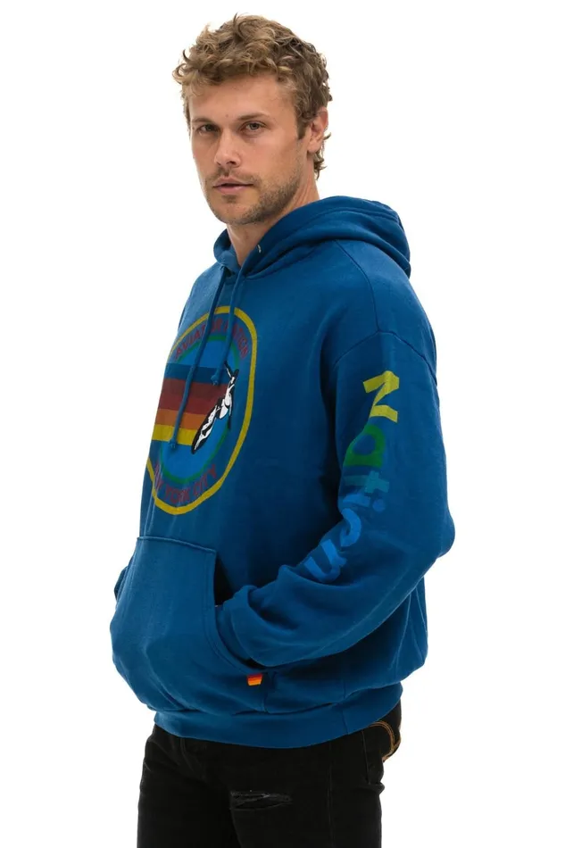 AVIATOR NATION NEW YORK CITY RELAXED PULLOVER HOODIE 8211 ROYAL Women Aviator Nation Hoodies