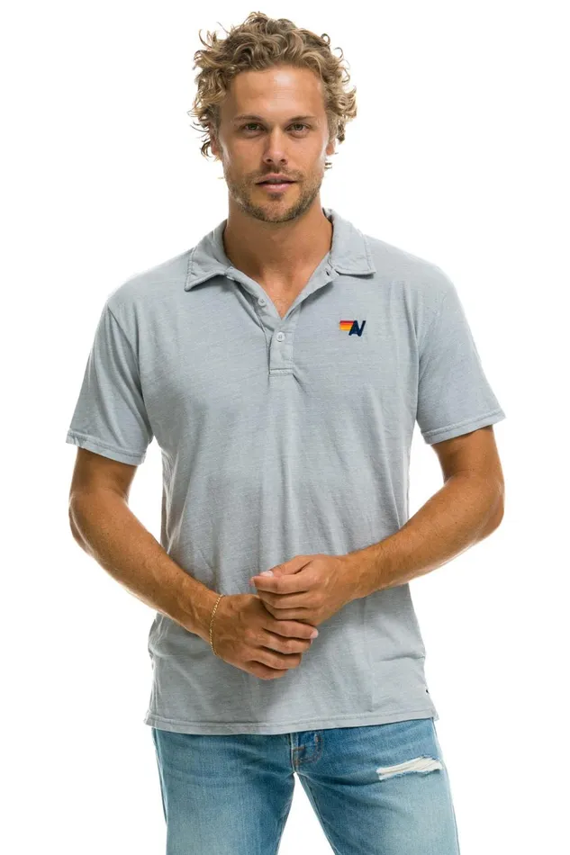 AVIATOR NATION POLO 8211 LIGHT GREY Women Aviator Nation Tees