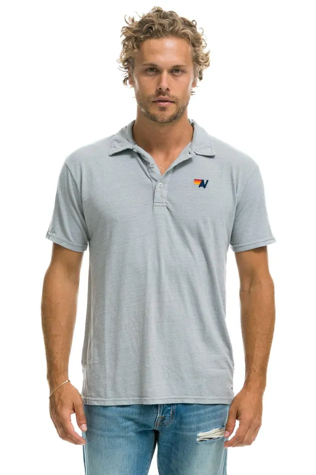 AVIATOR NATION POLO 8211 LIGHT GREY Women Aviator Nation Tees