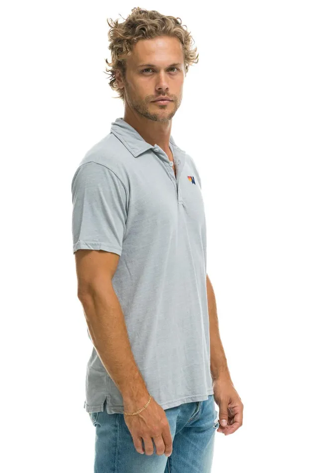 AVIATOR NATION POLO 8211 LIGHT GREY Women Aviator Nation Tees