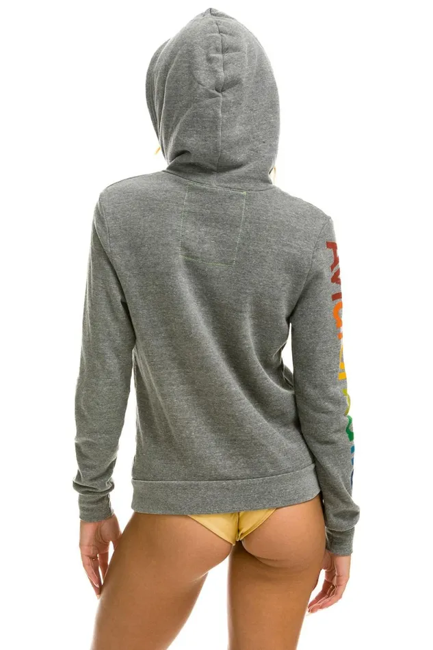 AVIATOR NATION SAN FRANCISCO PULLOVER HOODIE 8211 HEATHER GREY Women Aviator Nation Hoodies
